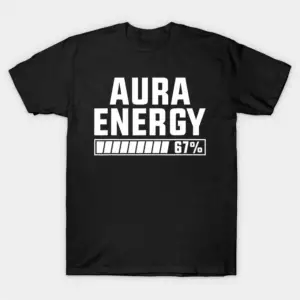 Aura Enerji Numarası 67 Altı Yedi Nesil Alfa Slang Tişört Erkek Kadın %100 Pamuk Tişörtler Kı