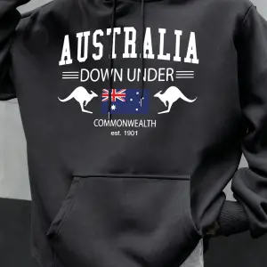 Avustralya Down Under Baskılar Erkekler Kapüşonlular Hip Hop Cep Hoody Sonbahar Moda Sokak Şı