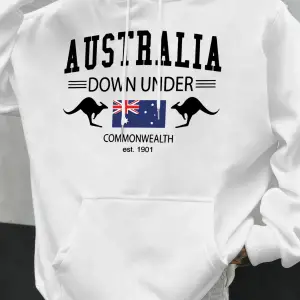 Avustralya Down Under Baskılar Erkekler Kapüşonlular Hip Hop Cep Hoody Sonbahar Moda Sokak Şı