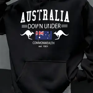 Avustralya Down Under Baskılar Erkekler Kapüşonlular Hip Hop Cep Hoody Sonbahar Moda Sokak Şı