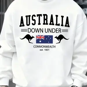 Avustralya Down Under Baskılar Kazaklar Erkekler Sonbahar Tişörtü Moda Rahat Sokak Şıklığı Hi