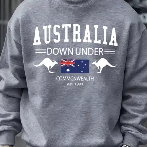 Avustralya Down Under Baskılar Kazaklar Erkekler Sonbahar Tişörtü Moda Rahat Sokak Şıklığı Hi