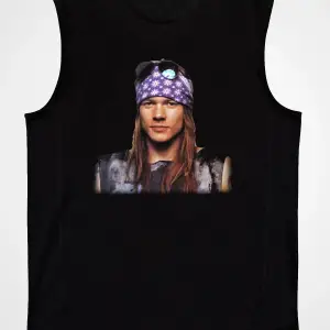 Axl Rose Siyah Kolsuz Tişört T-shirt
