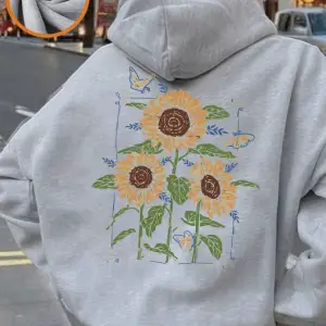 Ayçiçek Yağı Baskılı Baskılar Kapüşonlu Üstler Kadınlar Kışlık Polar Sıcak Sweatshirt Temel C