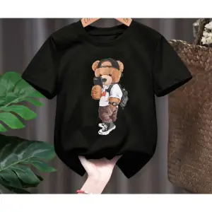 Ayıcık Baskı Çocuk Tişört 2 Yaş/15 Yaş