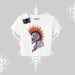 Babby Tee Tshirt Burning Skull Rebel Street Anthem