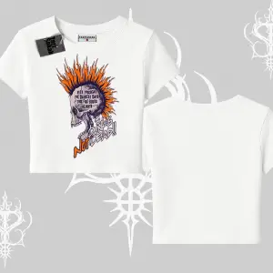 Babby Tee Tshirt Burning Skull Rebel Street Anthem