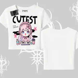 Babby Tee Tshirt Cute Anime Gamer Girl Baskılı