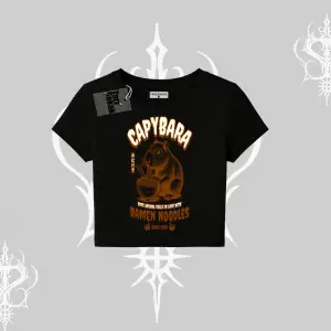 Babby Tee Tshirt Cute Capybara Enjoying Ramen Noodles Artwork