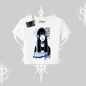 Babby Tee Tshirt Cyber Y2K Anime Girl Street Sound Aesthetic