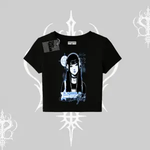 Babby Tee Tshirt Cyber Y2K Anime Girl Street Sound Aesthetic