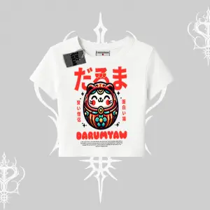 Babby Tee Tshirt Daruma Kedi Anime Baskılı