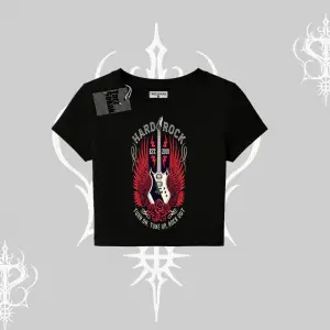 Babby Tee Tshirt Hard Rock Winged Guitar Rebellion