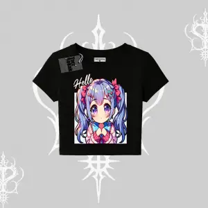 Babby Tee Tshirt Hello Anime Kız Sevimli Karakter Baskılı
