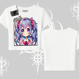 Babby Tee Tshirt Hello Anime Kız Sevimli Karakter Baskılı