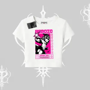 Babby Tee Tshirt Heroic Anime Girl Japon Stil Grafik Baskılı