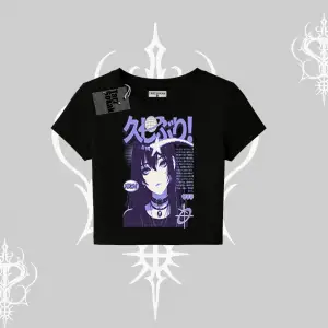 Babby Tee Tshirt Neo Tokyo Girl Y2K Street Anime Aesthetic