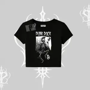 Babby Tee Tshirt Punk Rock Chaos Skeleton Riot