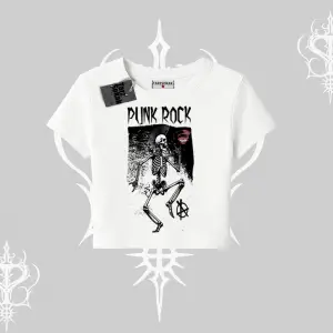 Babby Tee Tshirt Punk Rock Chaos Skeleton Riot