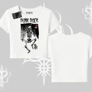 Babby Tee Tshirt Punk Rock Chaos Skeleton Riot