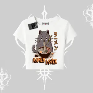 Babby Tee Tshirt Ramen Lover Kedi Anime Baskılı