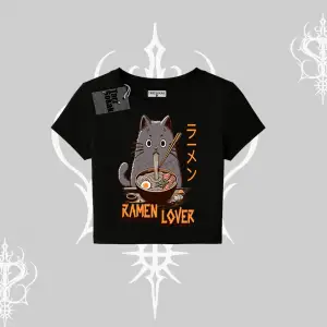 Babby Tee Tshirt Ramen Lover Kedi Anime Baskılı