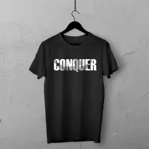 Babee Conquer (arnold) Tasarımlı T-shirt Unisex Prime,çatlama Solma Yapmaz,gym Motivation Tas