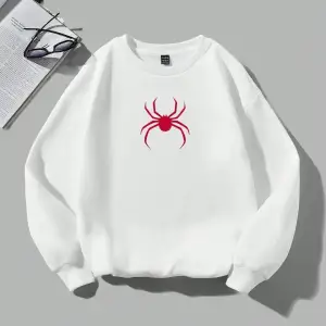 Bahar rahat kadın tişörtü basit örümcek baskılar Hoodies rahat polar yumuşak kazak Clothes ge