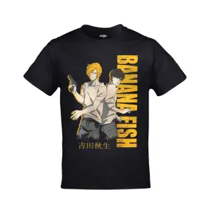 Banana Fish Ash Lynx Eiji Okumura Anime Baskılı Unisex Siyah