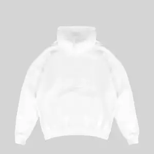 Basic Beyaz Oversize Unisex Kapuşonlu