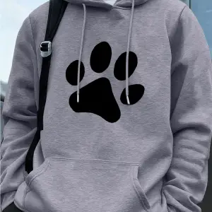 Basit Taban Desen Baskılı Erkek Sweatshirtleri Kışlık Bol Kapüşonlu Üstler Spor Cepli Polar S