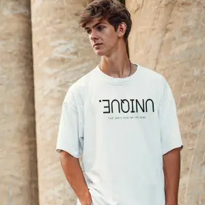 Baskılı Beyaz Tshirt NRAGE156