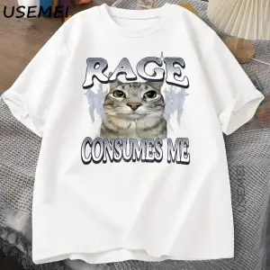 Baskılı tişört komik grafik tişörtleri çalışmak zorunda kalmak için doğan rakun Vintage karik 2911