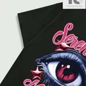 Baskılı Yüzlü ve Harf Desenli Yuvarlak Yaka Erkek Tişört