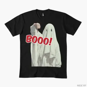 Başparmak aşağı hayalet tişört Erkekler Kadınlar için %100 Pamuklu Tişörtler Kısa Kollu Üstle