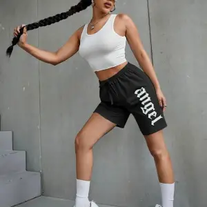 Bay Baskılı Kısa Kadın Şort Siyah Şort