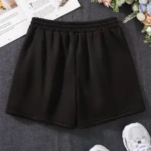 Bay Brooklyn Penye Kısa Şort - Siyah Baskılı Yüksek Bel Örme