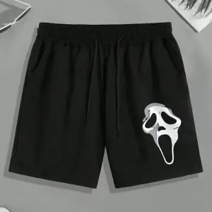 Bay Çığlık Maske Baskılı Cepli Penye