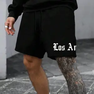 Bay Los Angeles Baskılı Cepli Penye