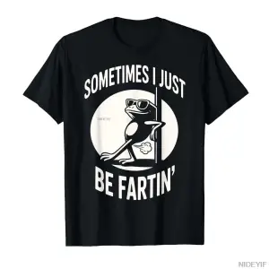 Bazen Sadece Komik Olurum Komik Kurbağa Meme Tişörtü Erkekler Kadınlar İçin %100 Pamuklu Tişö