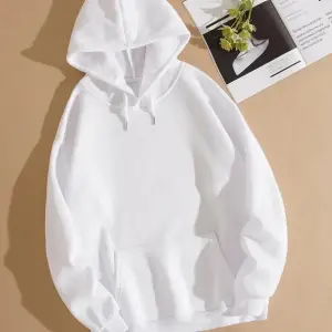 BE TRUE Renkli Oversize Kapüşonlu Sweatshirt Beyaz