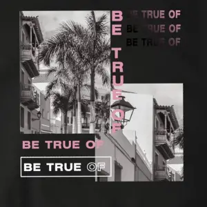 BE TRUE Renkli Oversize Kapüşonlu Sweatshirt Beyaz