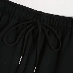 Bear Print Drawstring Waist 4 Mevsim Eşofman