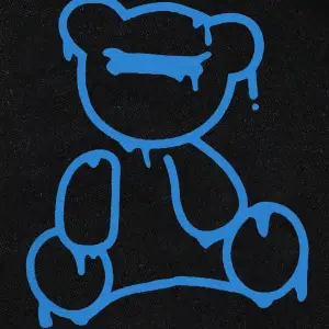 Bear Print Drawstring Waist 4 Mevsim Eşofman