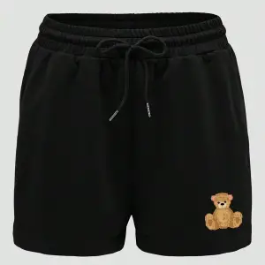 Bear Print Drawstring Waist Şort