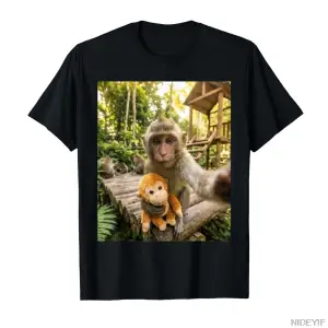 Bebek Maymun Yumruk Takımı Komik Selfie Meme T-shirt Erkekler Kadınlar Için % 100% Pamuk T Sh