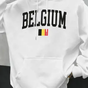 Belçika Mektubu Ve Bayrak Baskılı Erkek Kapüşonlu Üstleri Hip Hop Unisex Kapüşonlu Sonbahar P