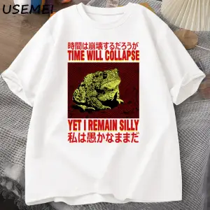Ben aptal kurbağa grafik T shirt kalır komik Metal baskı erkek giyim boy t-shirt erkek Tshirt 2923