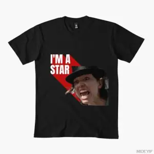 Ben bir STAR Meme T-shirtim Erkekler Kadınlar için %100 Pamuklu Tişörtler Kısa Kollu Üstler