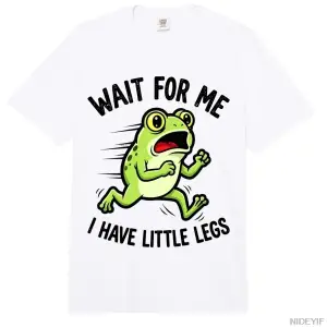 Beni Bekle Benim Küçük Bacaklı Kurbağa Severim Komik Mizah Tişörtü Erkekler Kadınlar İçin %10